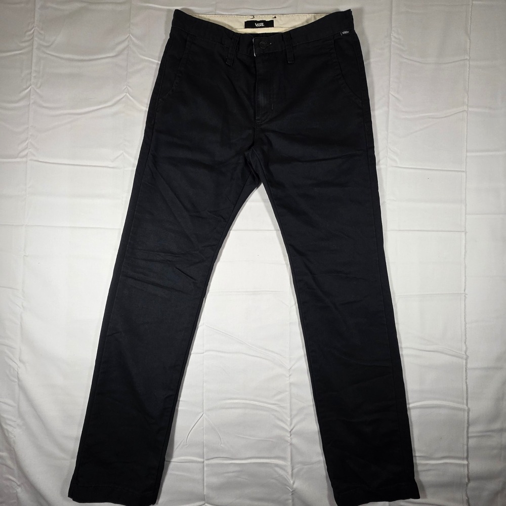 Vans Authentic Chino Pants Mens 30 Black Straight Leg Skateboard